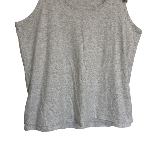 NWT Pure Jill Womens XL Light Grey Pima Cotton Tank Top Basic Essential - Picture 6 of 9